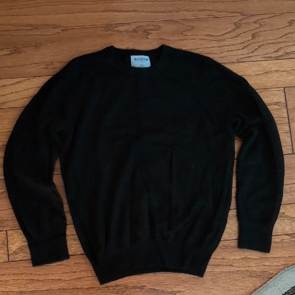 NAADAM Black Cashmere Sweater